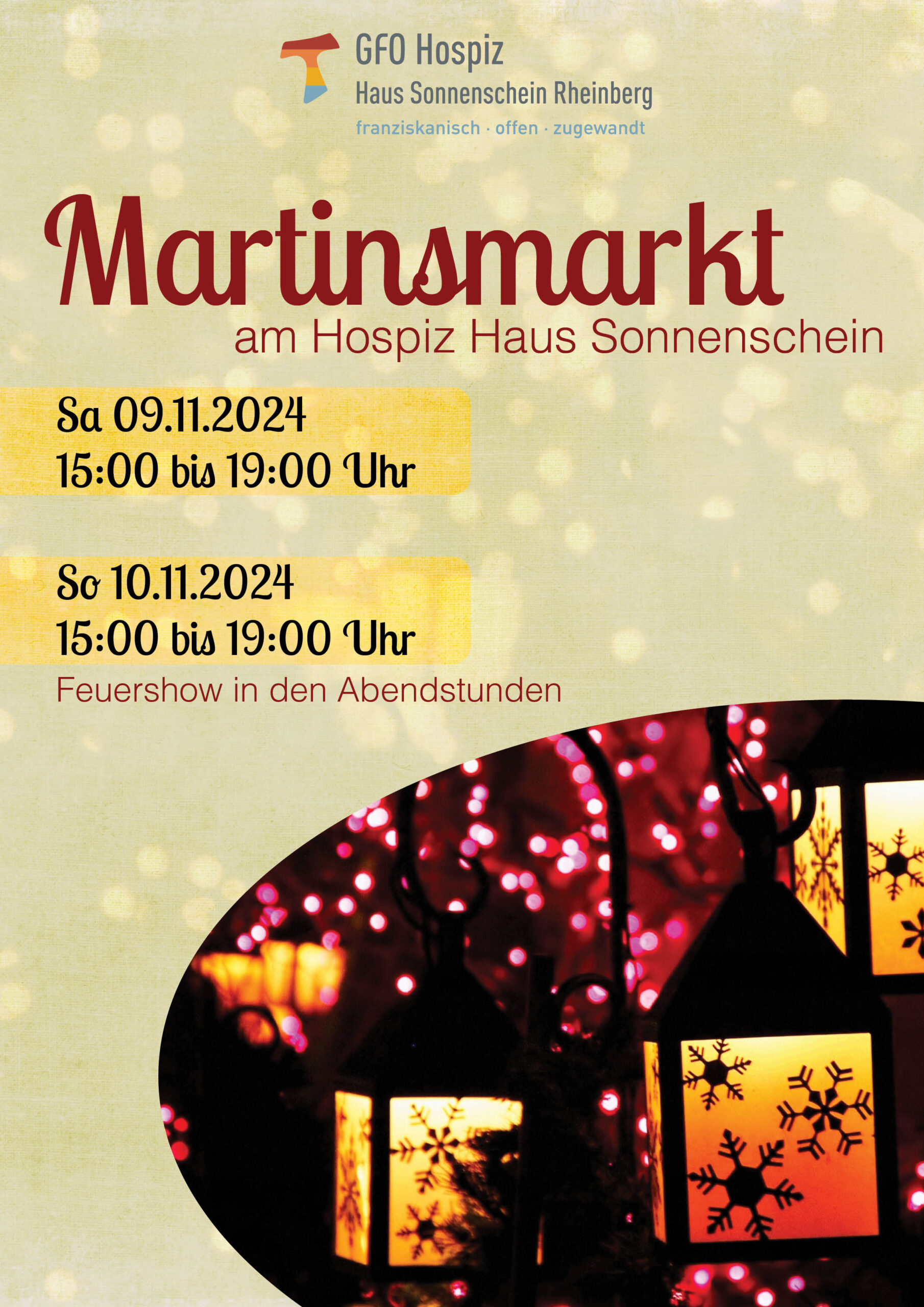 Martinsmarkt am Hospiz Haus Sonnenschein - Flyer